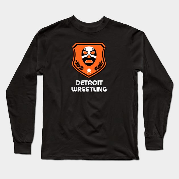 Detroit Wrestling "Orange! Orange!" Long Sleeve T-Shirt by DDT Shirts